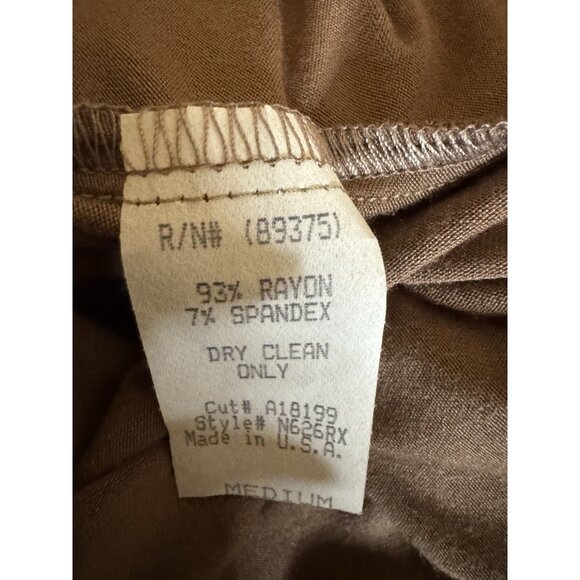 SKY Brand Maxi Dress M Soft Brown Suede Braid Trim Stretch Long NEW - Picture 9 of 12